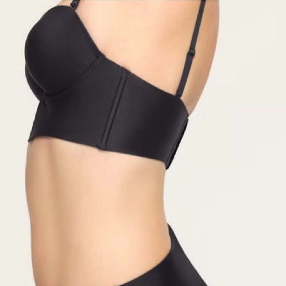 SKIMS Deep Plunge Shapeware Bra in Onyx Color NWOT - Picture 5 of 5